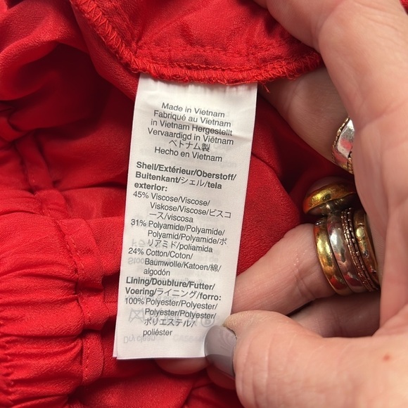 J. Crew Red Lace Pull on Trouser size 00/24 - Picture 11 of 13